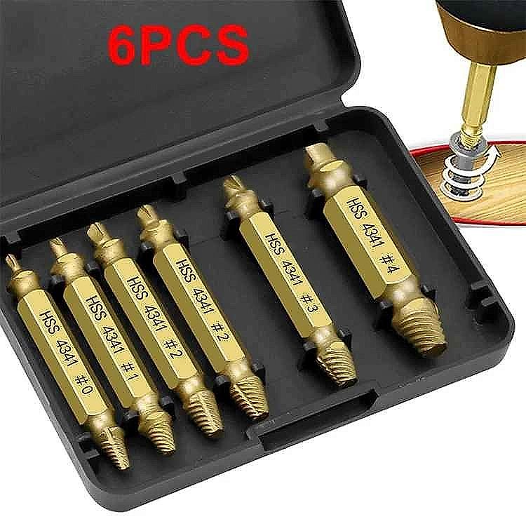 6-Piece HSS Damaged Screw Extractor Set | 183 Sold