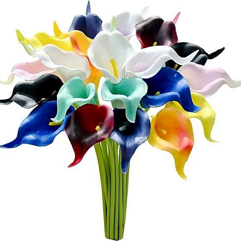 20-Piece Real Touch Calla Lily Artificial Bouquet 25,000+
