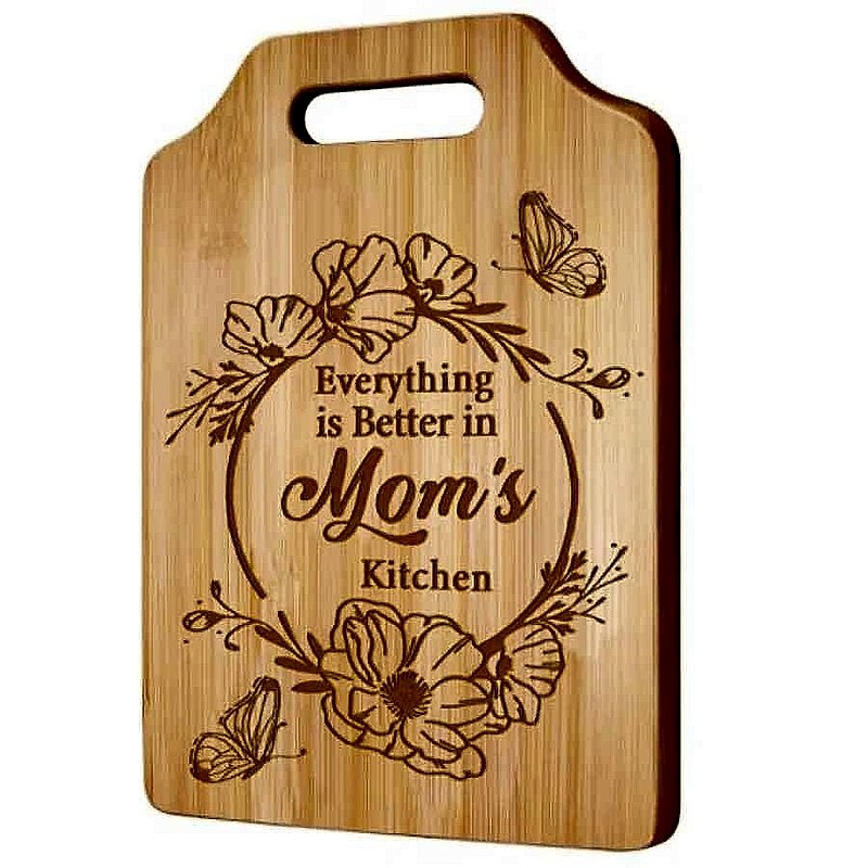 Personalized Engraved Bamboo Cutting Board For Mom, Sister, Grandma & Myself