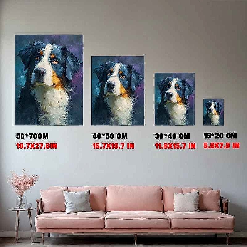 Turn Your Pup Into a Masterpiece — Custom Watercolor Pet Portrait Canvas Painting