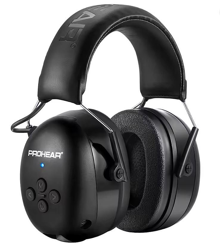 PROHEAR Earmuffs Side View and Controls