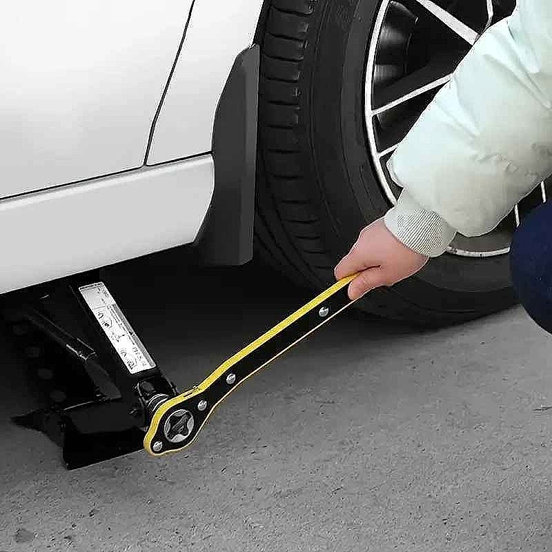 Labor-Saving Scissor Jack Ratchet Wrench Handle | 3000+ Sold