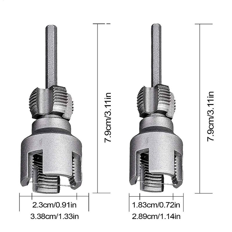 Electric PVC Pipe Threading Tool with 1/2 & 3/4 Dies | 115