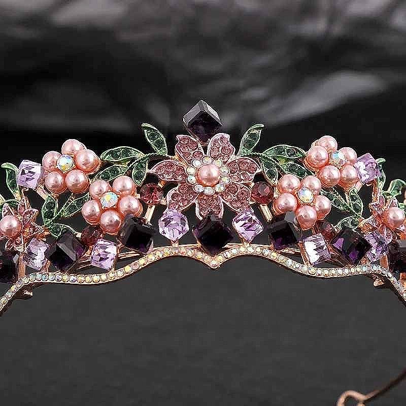 Baroque Purple Crystal Tiara | 2500+ Sold