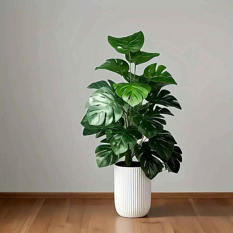 Handcrafted realistic silk artificial fiddle leaf fig tree with lifelike leaves for home decor corner styling | BigMoetsy
