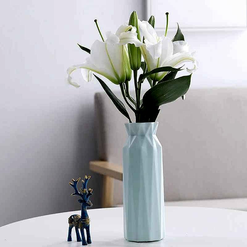 Water Ripple Modern Vase with handcrafted realistic silk texture detail, elegant home decor accent | BigMoetsy