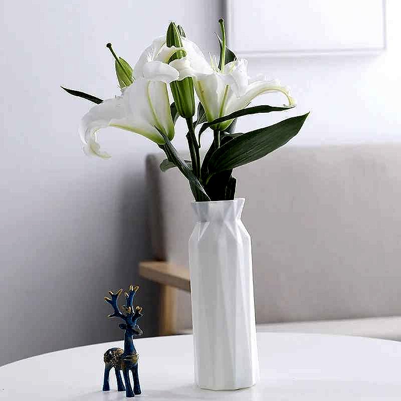 Water Ripple Modern Vase with handcrafted realistic silk texture detail, elegant home decor accent | BigMoetsy