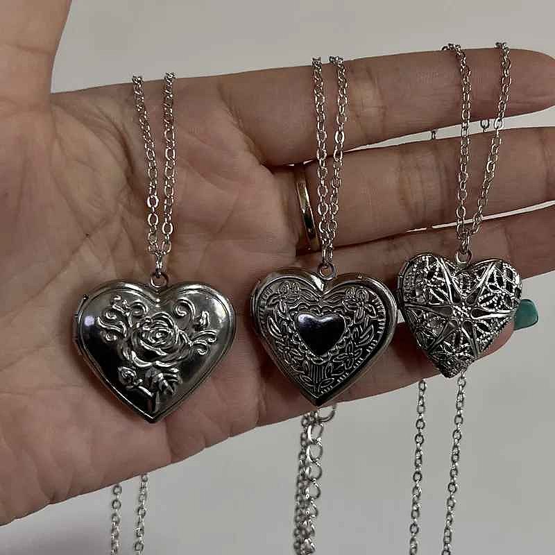 Handcrafted Keep Someone Close, Always — Openable Heart Locket Photo Necklace in Silver S... - View 8 of 8 | BigMoetsy