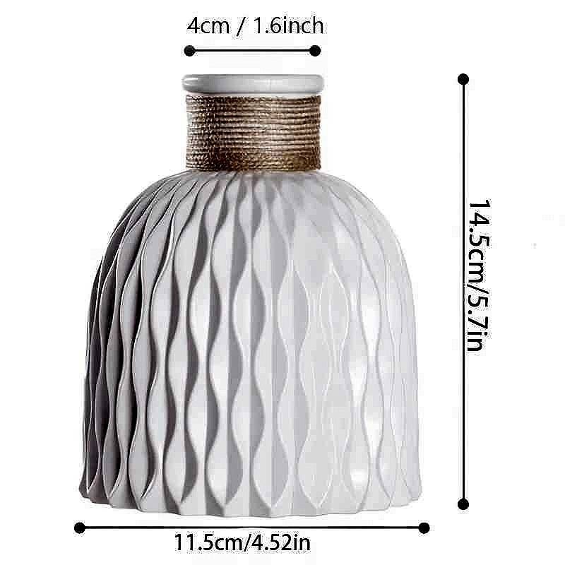 Water Ripple Modern Vase with realistic silk handcrafted finish shown from unique angle | BigMoetsy