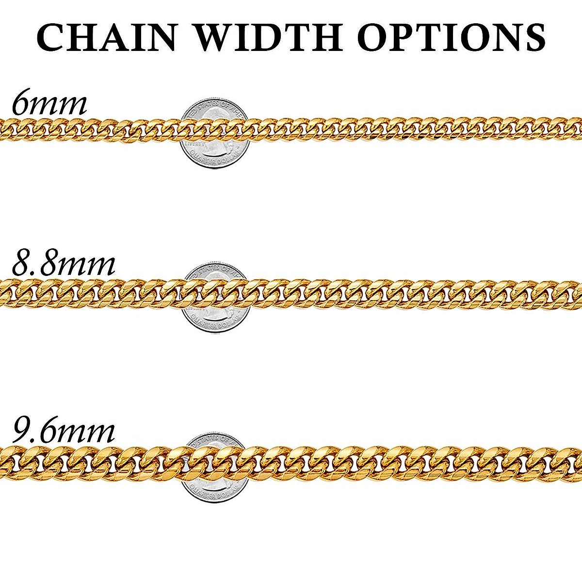 Handcrafted vintage-style Hip Hop Cuban Link Chain Necklace with crystal accents close-up detail view | BigMoetsy