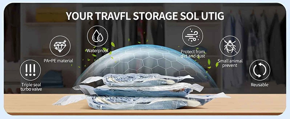 Pack More, Stress Less — Cordless Compression Travel Vacuum Set (15 Bags + Re... - View 5 of 12 | BigMoetsy