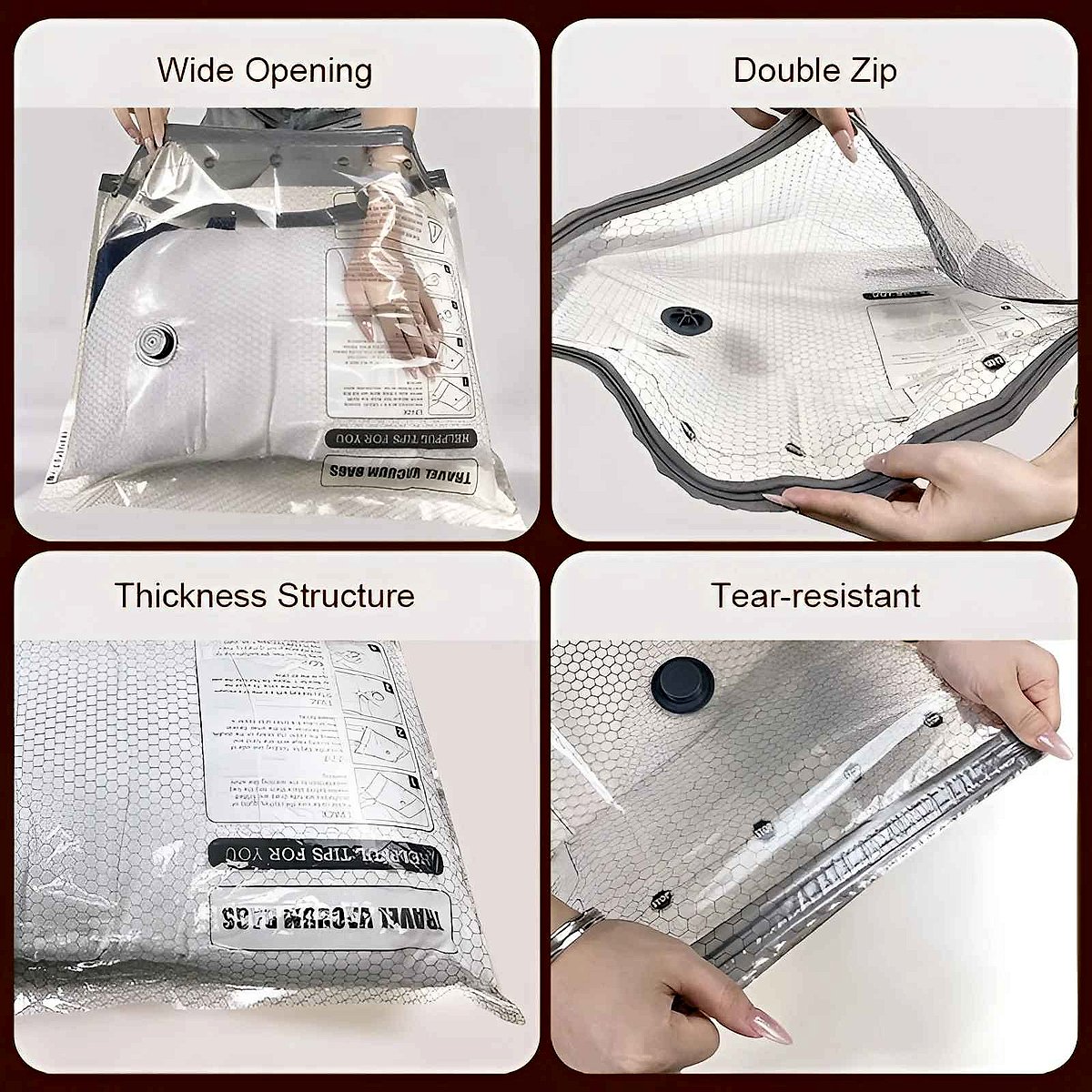 Pack More, Stress Less — Cordless Compression Travel Vacuum Set (15 Bags + Re... - View 10 of 12 | BigMoetsy