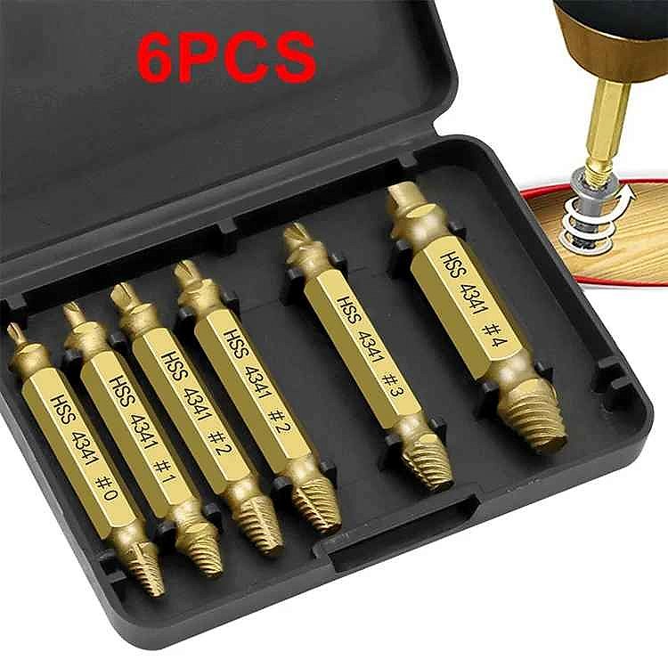 6-Piece HSS Damaged Screw Extractor Set | 183 Sold