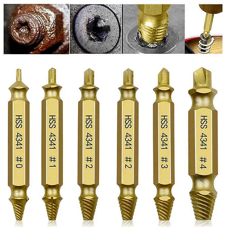 Professional Never Let a Stripped Screw Stop You Again — 6-Piece HSS Damaged Screw Extract... - View 3 of 8 | BigMoetsy