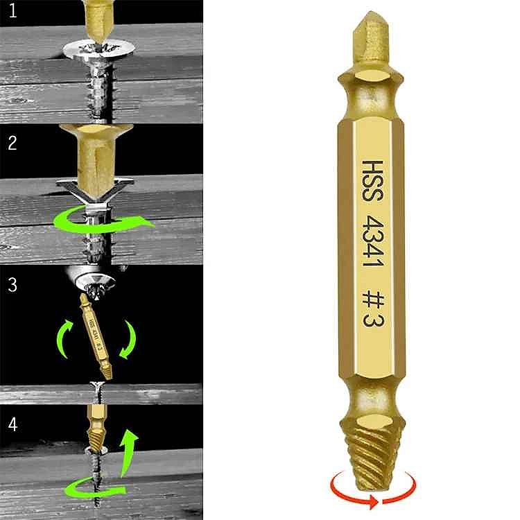 Professional Never Let a Stripped Screw Stop You Again — 6-Piece HSS Damaged Screw Extract... - View 4 of 8 | BigMoetsy