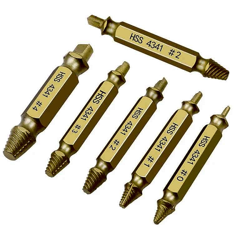 Professional Never Let a Stripped Screw Stop You Again — 6-Piece HSS Damaged Screw Extract... - View 6 of 8 | BigMoetsy