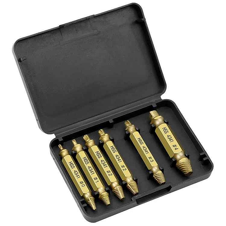 Professional Never Let a Stripped Screw Stop You Again — 6-Piece HSS Damaged Screw Extract... - View 8 of 8 | BigMoetsy