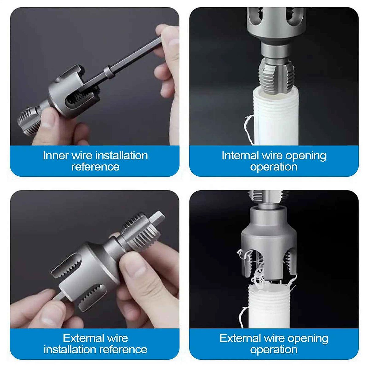 Professional Stop Stripping Threads by Hand — Electric PVC Pipe Threading Tool with 1/2 & ... - View 4 of 15 | BigMoetsy