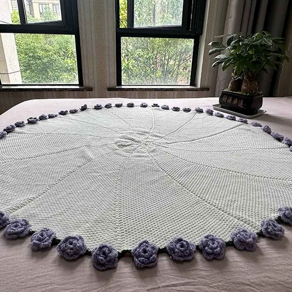 No More Forgettable Gifts — Handcrafted Crochet Rose Bouquet Blanket - View 4 of 10 | BigMoetsy