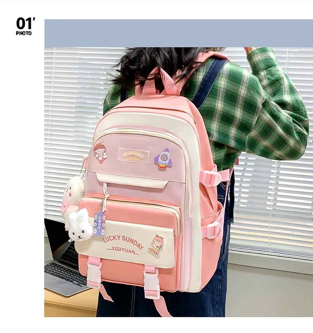 Carry Everything Without the Chaos — 5-Piece Large Capacity Backpack Set with... - View 3 of 19 | BigMoetsy