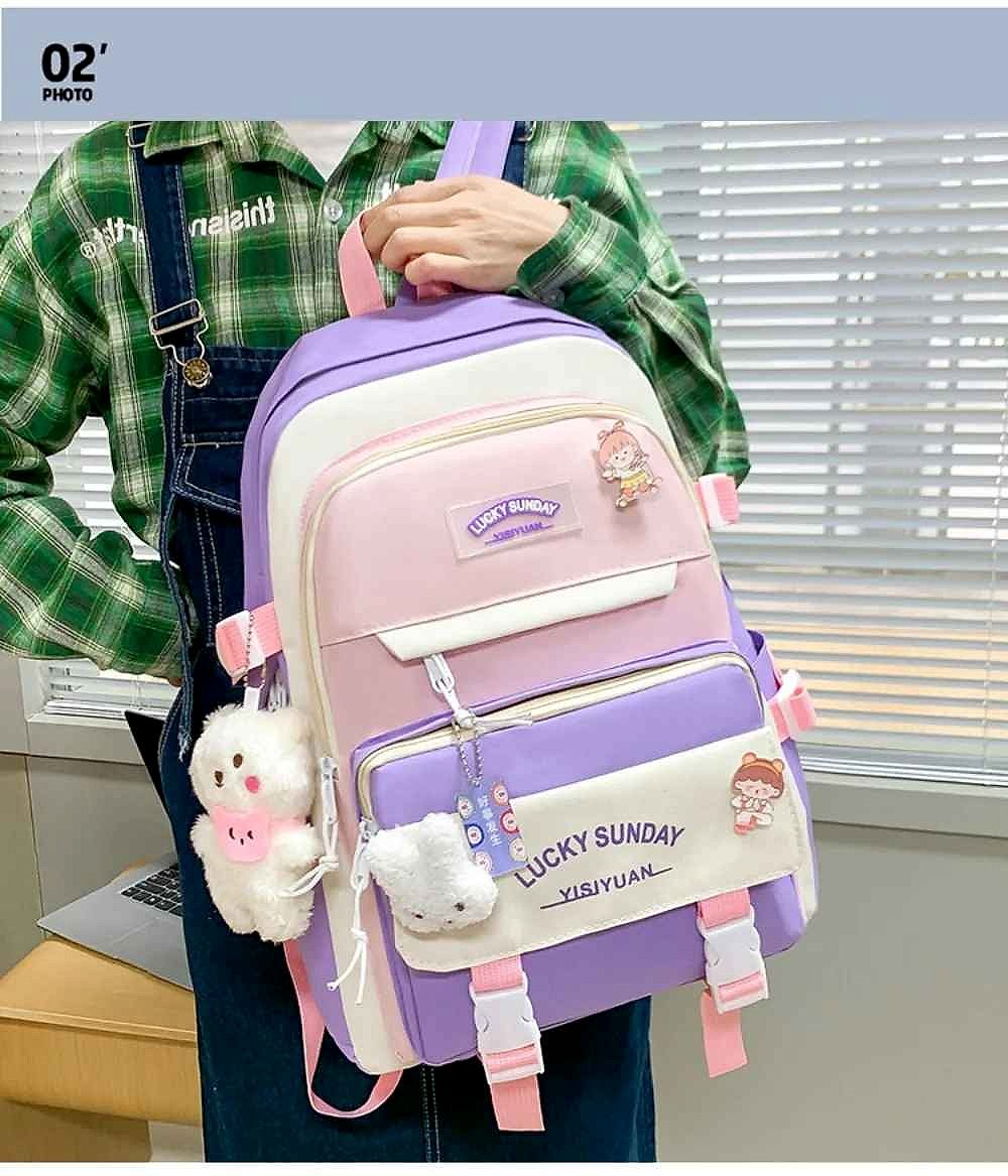 Carry Everything Without the Chaos — 5-Piece Large Capacity Backpack Set with... - View 4 of 19 | BigMoetsy
