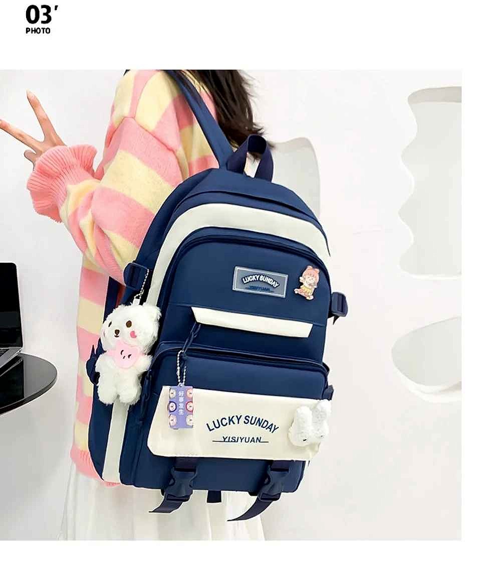 Carry Everything Without the Chaos — 5-Piece Large Capacity Backpack Set with... - View 5 of 19 | BigMoetsy