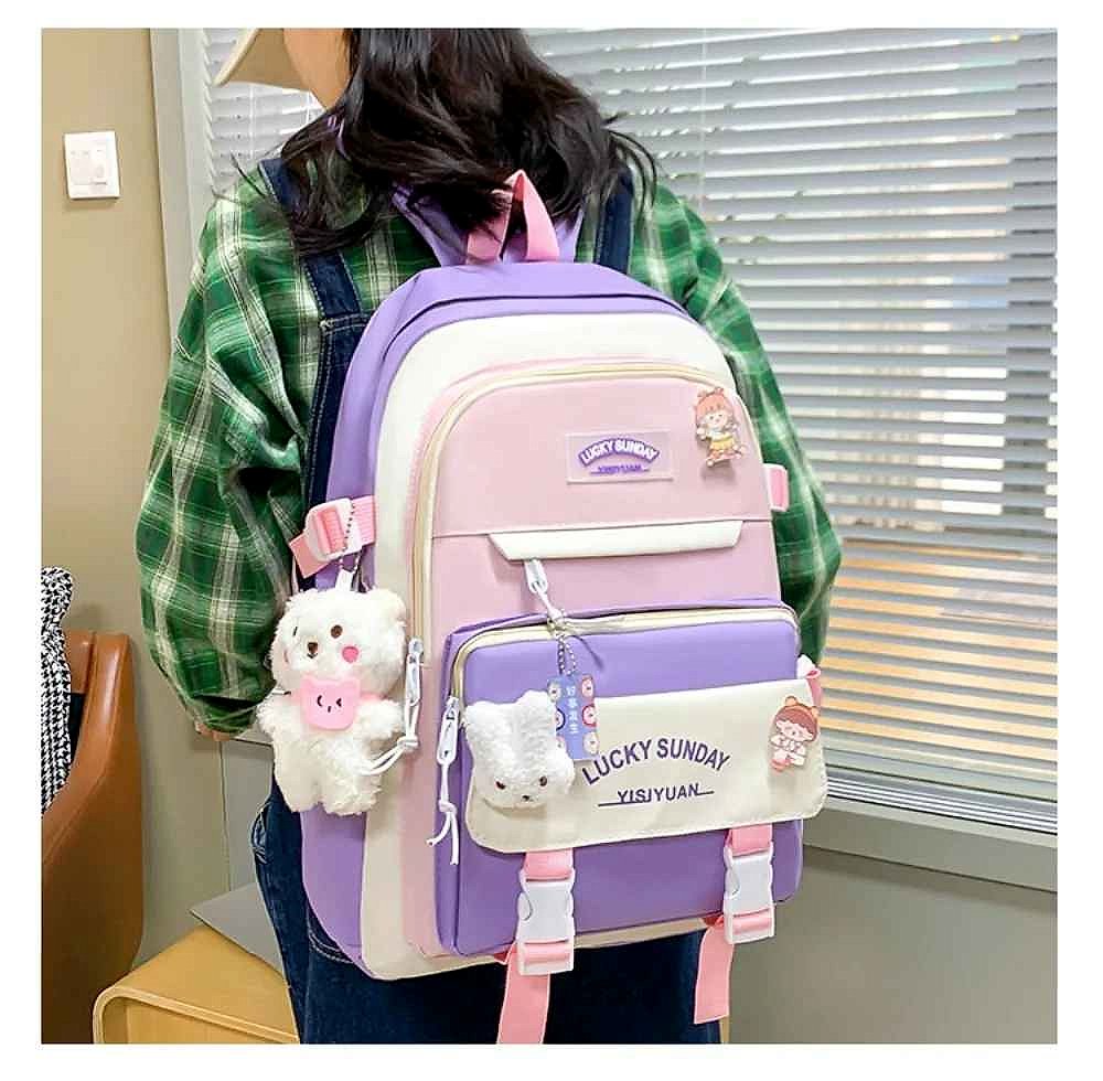 Carry Everything Without the Chaos — 5-Piece Large Capacity Backpack Set with... - View 9 of 19 | BigMoetsy