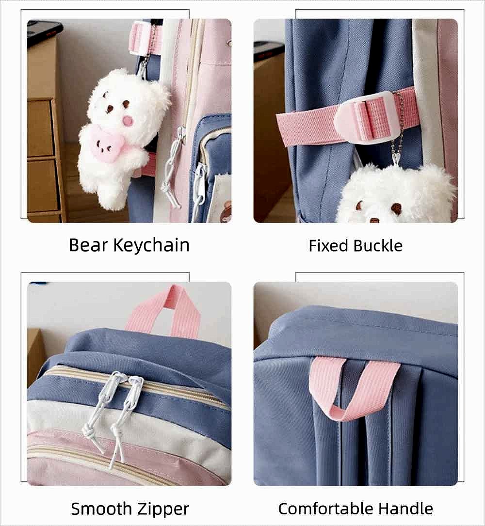 Carry Everything Without the Chaos — 5-Piece Large Capacity Backpack Set with... - View 18 of 19 | BigMoetsy