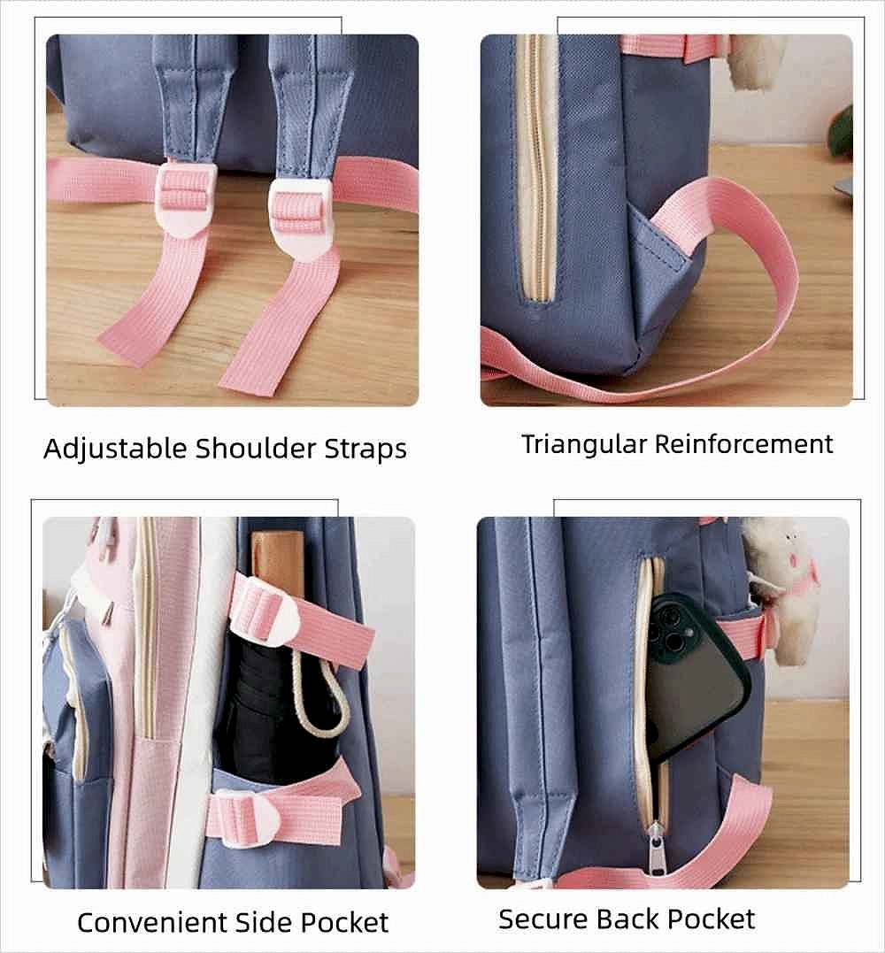 Carry Everything Without the Chaos — 5-Piece Large Capacity Backpack Set with... - View 19 of 19 | BigMoetsy