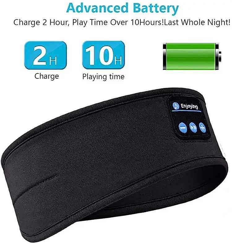Sleep Soundly Without the Tangle — Wireless Bluetooth Headband Eye Mask | 478... - View 6 of 12 | BigMoetsy