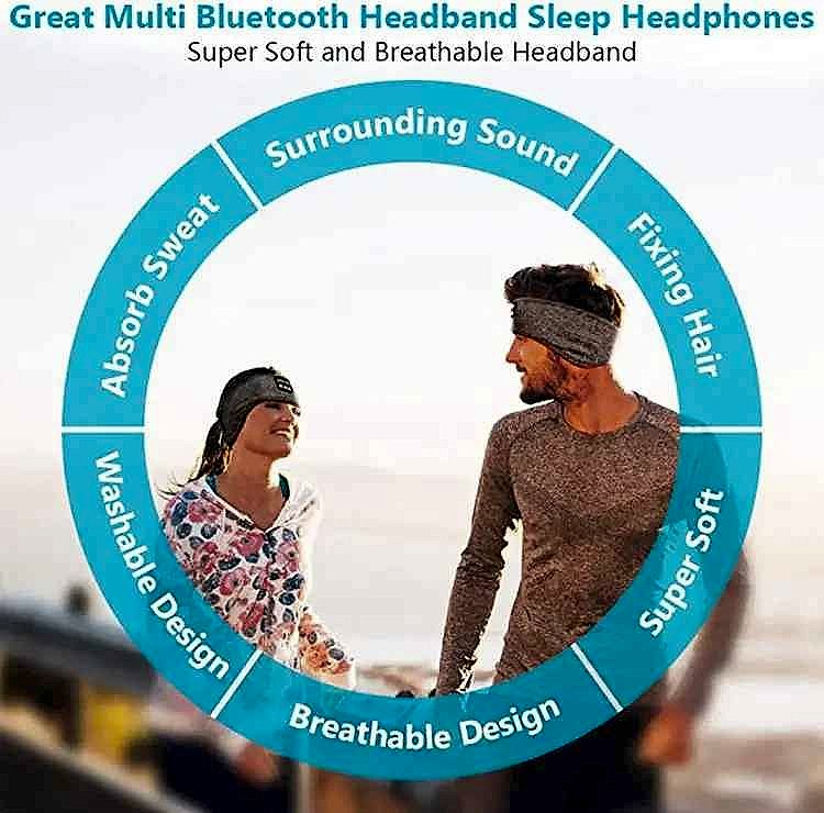 Sleep Soundly Without the Tangle — Wireless Bluetooth Headband Eye Mask | 478... - View 11 of 12 | BigMoetsy