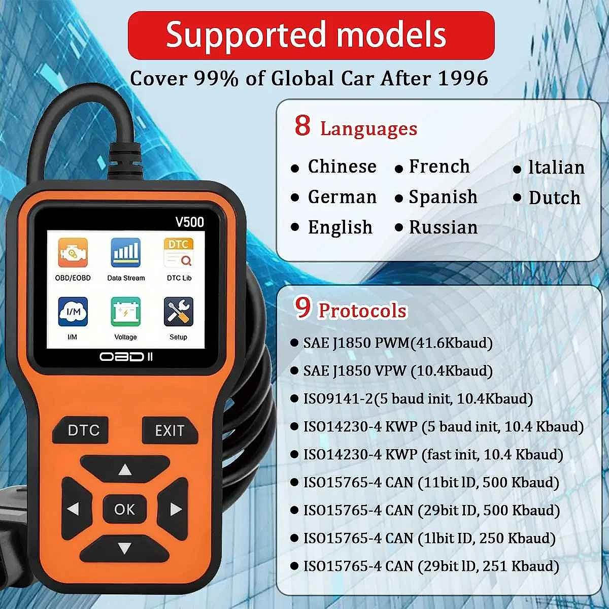 Professional Stop Guessing What's Wrong With Your Car — V500 OBD2 Diagnostic Scanner & Vol... - View 4 of 8 | BigMoetsy