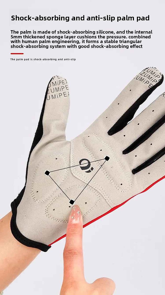 Ride Longer Without the Ache — Silicone Shockproof Full-Finger Cycling Gloves... - View 5 of 9 | BigMoetsy