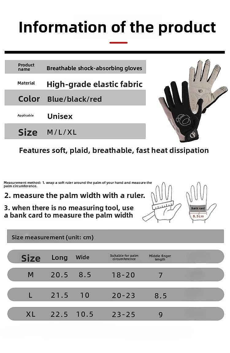 Ride Longer Without the Ache — Silicone Shockproof Full-Finger Cycling Gloves... - View 9 of 9 | BigMoetsy