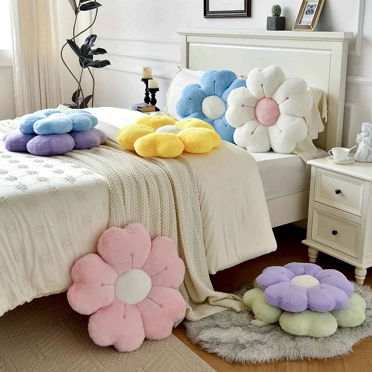 Handcrafted Finally, a Cozy Accent That Actually Brings a Room to Life — Soft Plush Daisy... - View 4 of 12 | BigMoetsy