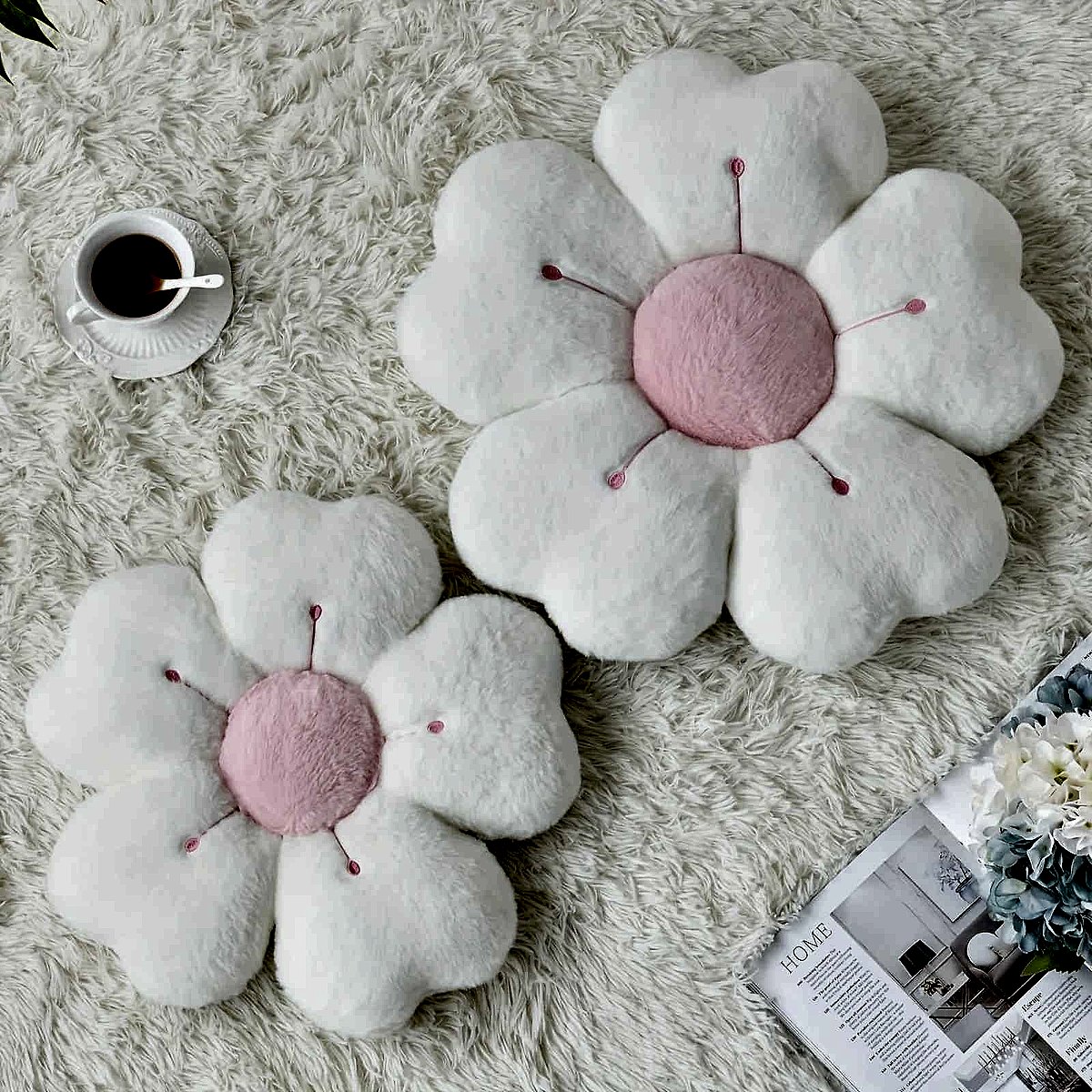 Handcrafted Finally, a Cozy Accent That Actually Brings a Room to Life — Soft Plush Daisy... - View 10 of 12 | BigMoetsy