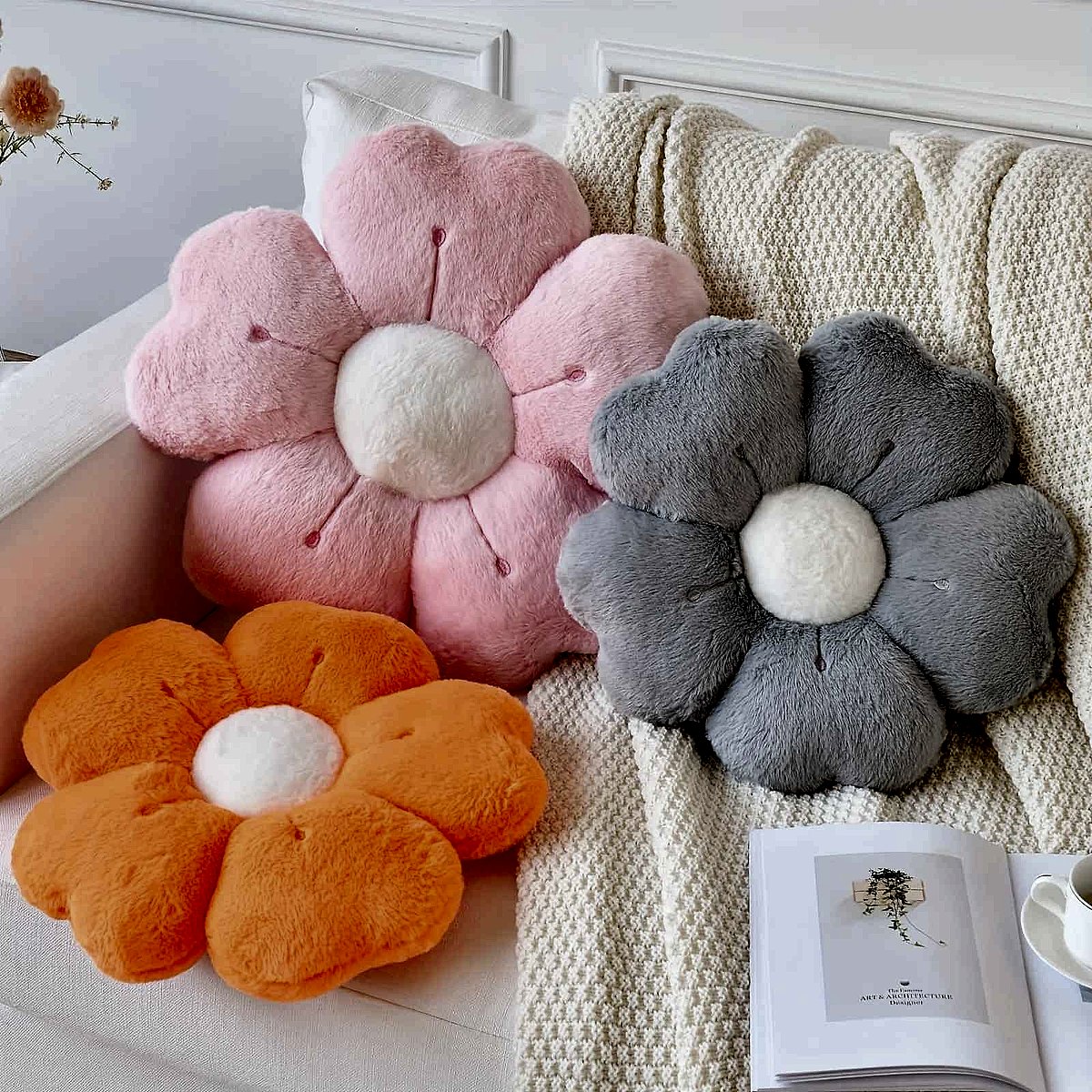 Handcrafted Finally, a Cozy Accent That Actually Brings a Room to Life — Soft Plush Daisy... - View 12 of 12 | BigMoetsy