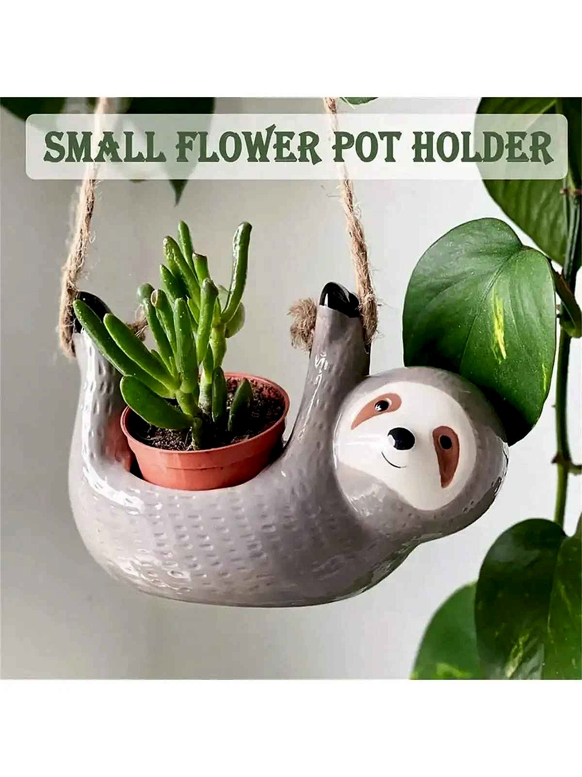 Handcrafted Give Your Plants a Home Worth Showing Off — Handcrafted Ceramic Hanging Planter - View 2 of 6 | BigMoetsy