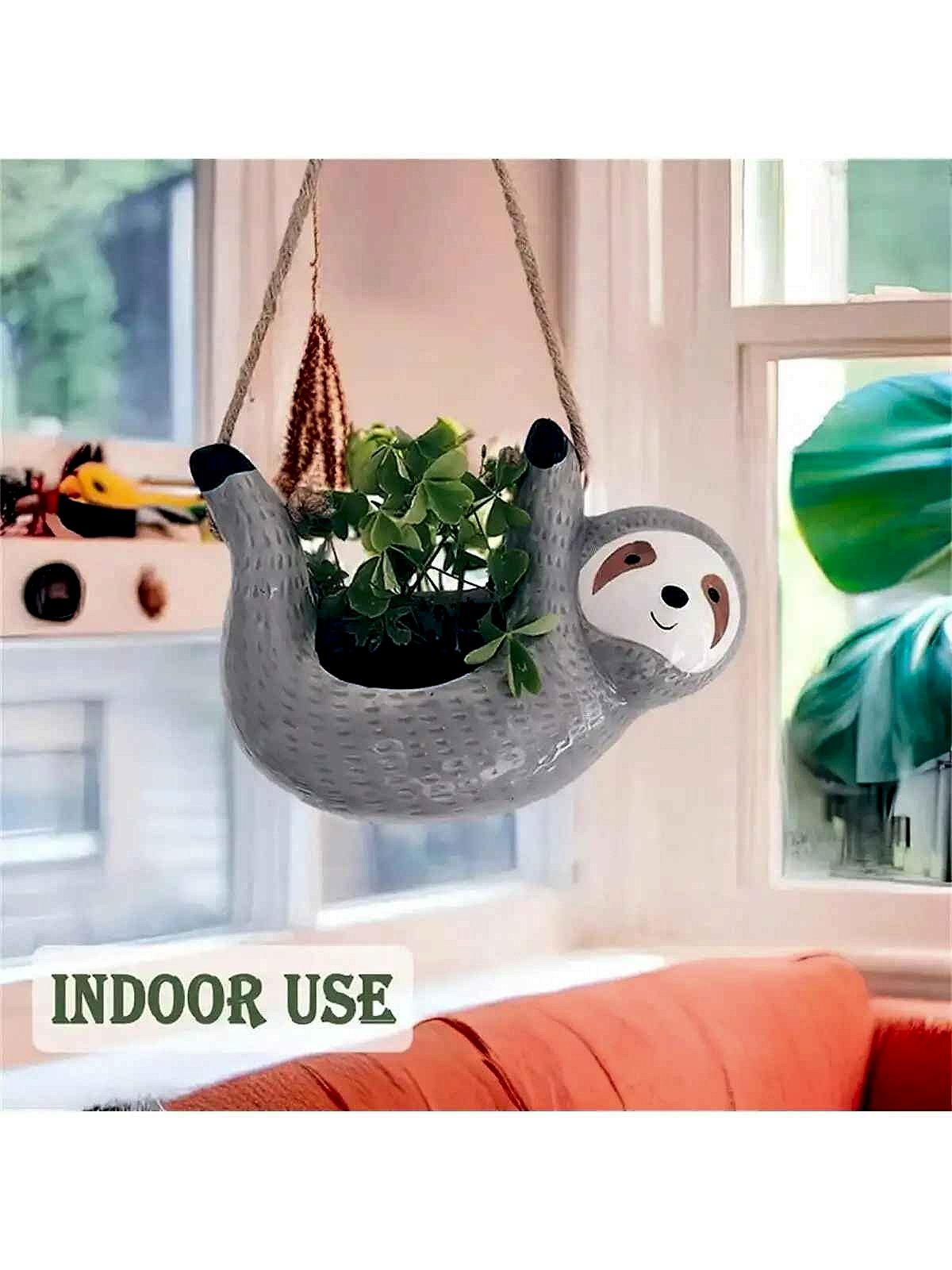 Handcrafted Give Your Plants a Home Worth Showing Off — Handcrafted Ceramic Hanging Planter - View 6 of 6 | BigMoetsy