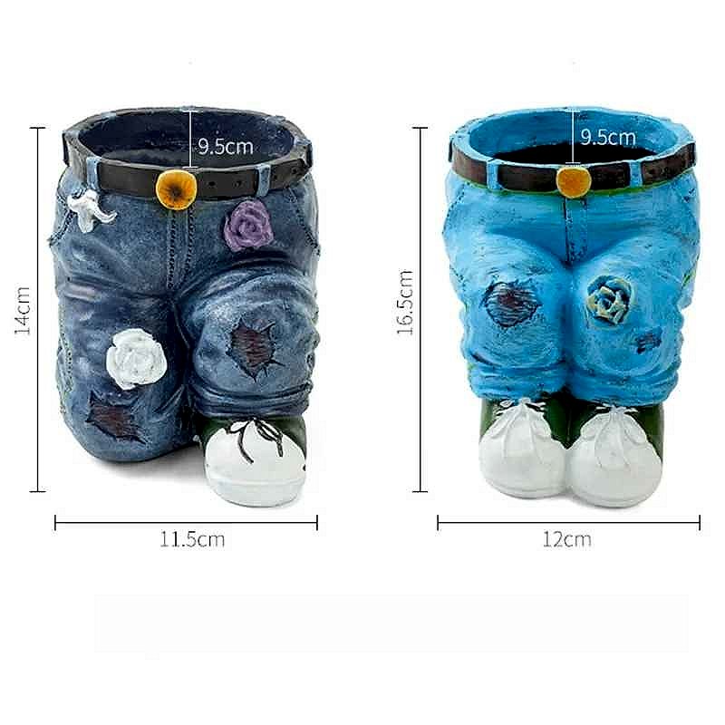 Vintage Resin Jeans Sculpture Flower Pot | 20 Sold