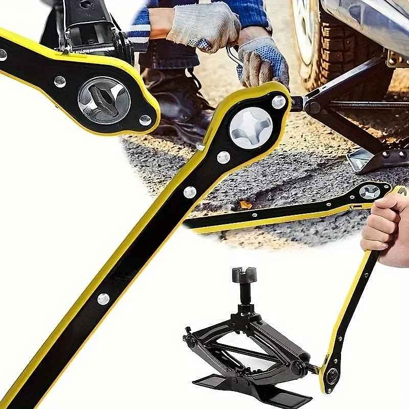 Professional No More Struggling With Stubborn Lug Nuts — Labor-Saving Scissor Jack Ratchet... - View 5 of 9 | BigMoetsy