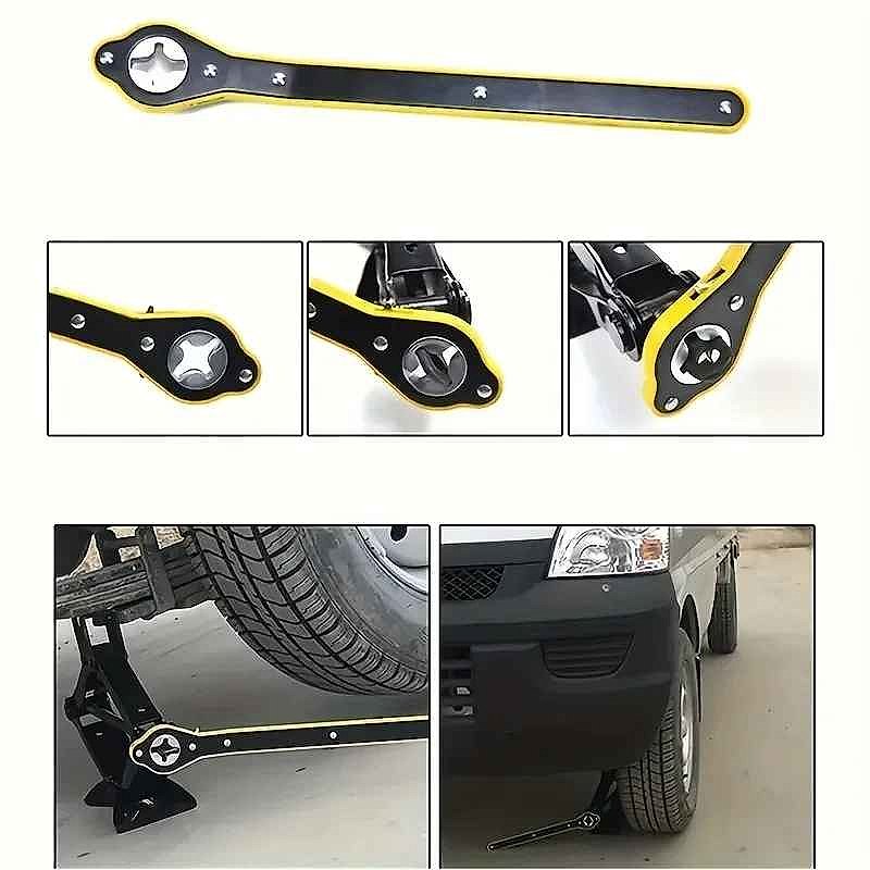 Professional No More Struggling With Stubborn Lug Nuts — Labor-Saving Scissor Jack Ratchet... - View 6 of 9 | BigMoetsy