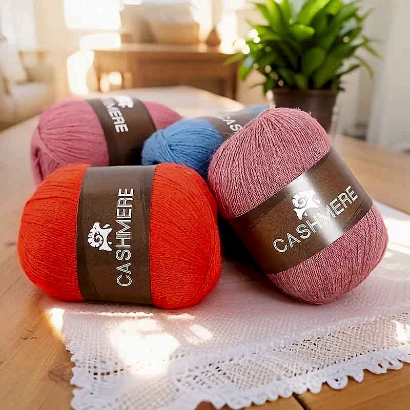 6 Pairs 100% Cashmere Soft Yarn 10.58oz+4.23oz - For Crochet Knitting Hats Cl... - View 5 of 5 | BigMoetsy