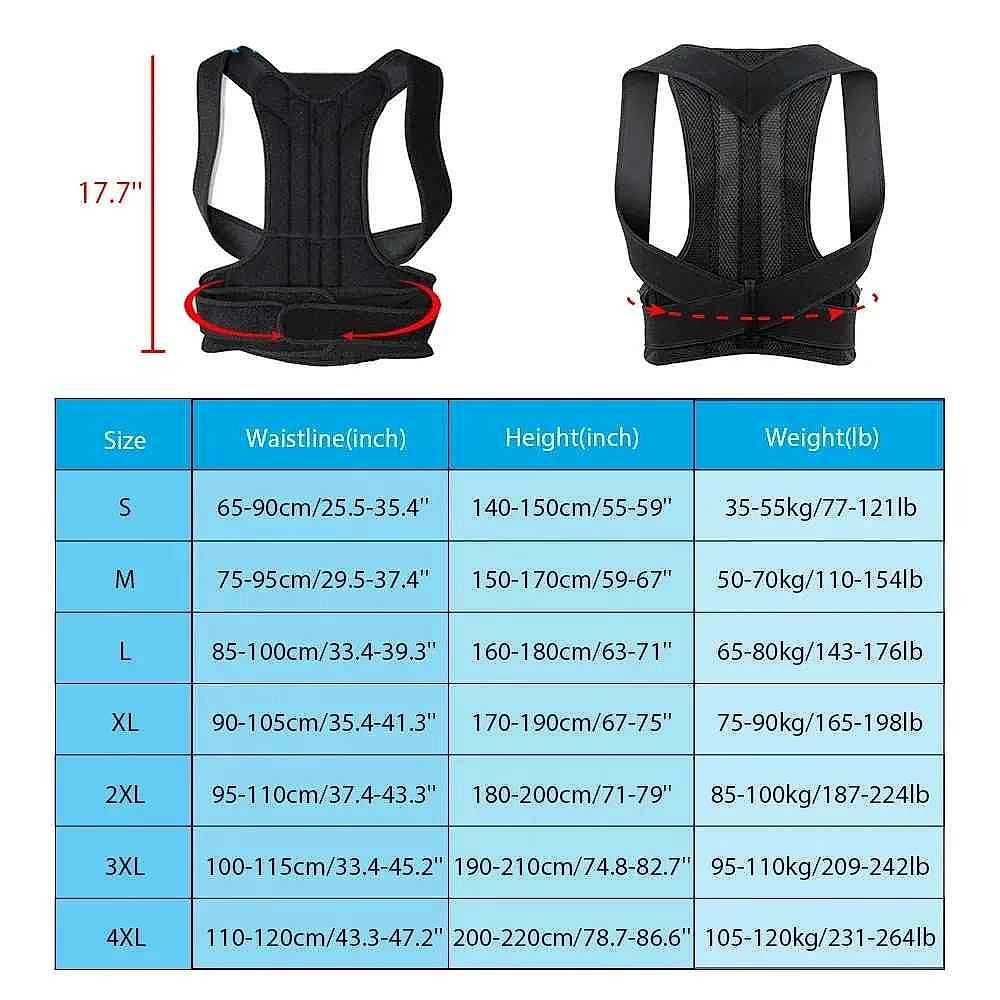 Back Corrector Corset Magnetic Posture Corrector Straight Shoulder Brace Lumb... - View 2 of 8 | BigMoetsy