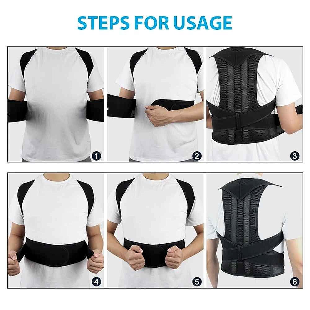 Back Corrector Corset Magnetic Posture Corrector Straight Shoulder Brace Lumb... - View 7 of 8 | BigMoetsy