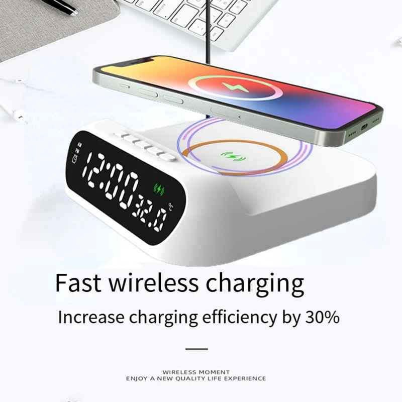 3-in-1 Wireless Charging Alarm Clock