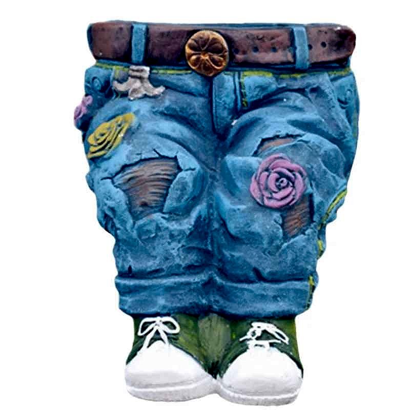 Handcrafted Give Your Outdoor Space a Story to Tell — Vintage Resin Jeans Sculpture Flowe... - View 7 of 8 | BigMoetsy