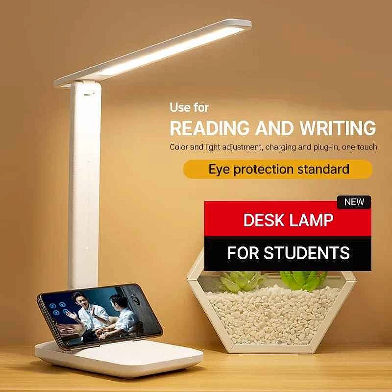No More Eye Strain or Dead Batteries — LED Foldable Desk Lamp with Wireless C... - View 2 of 8 | BigMoetsy