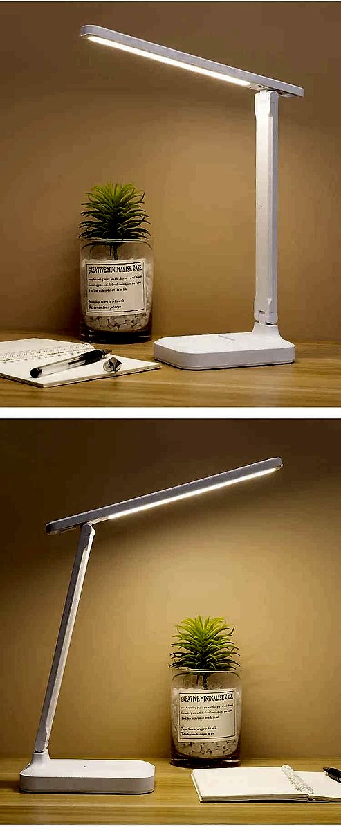 No More Eye Strain or Dead Batteries — LED Foldable Desk Lamp with Wireless C... - View 3 of 8 | BigMoetsy