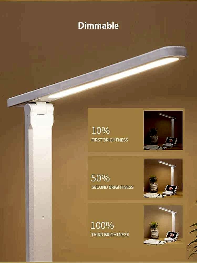 No More Eye Strain or Dead Batteries — LED Foldable Desk Lamp with Wireless C... - View 4 of 8 | BigMoetsy